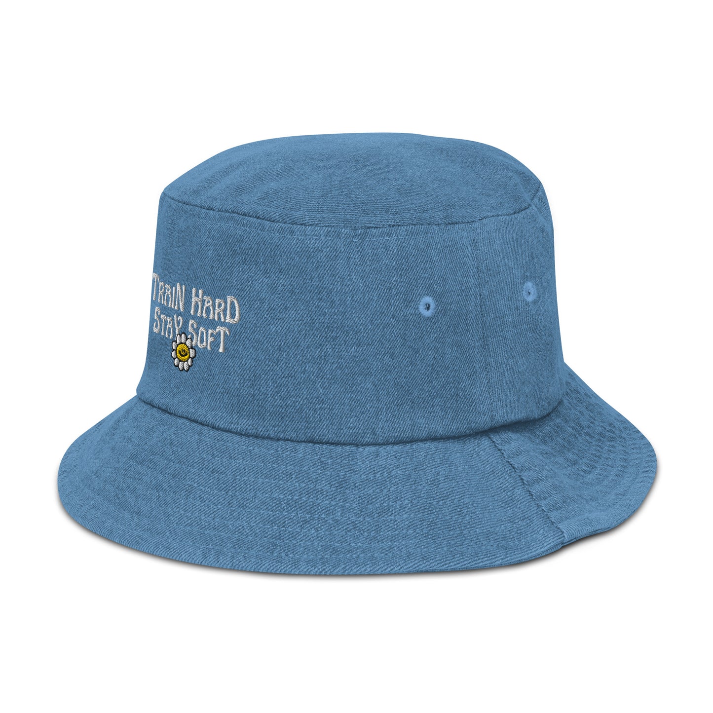 Train Hard Stay Soft - Denim BJJ Bucket Hat