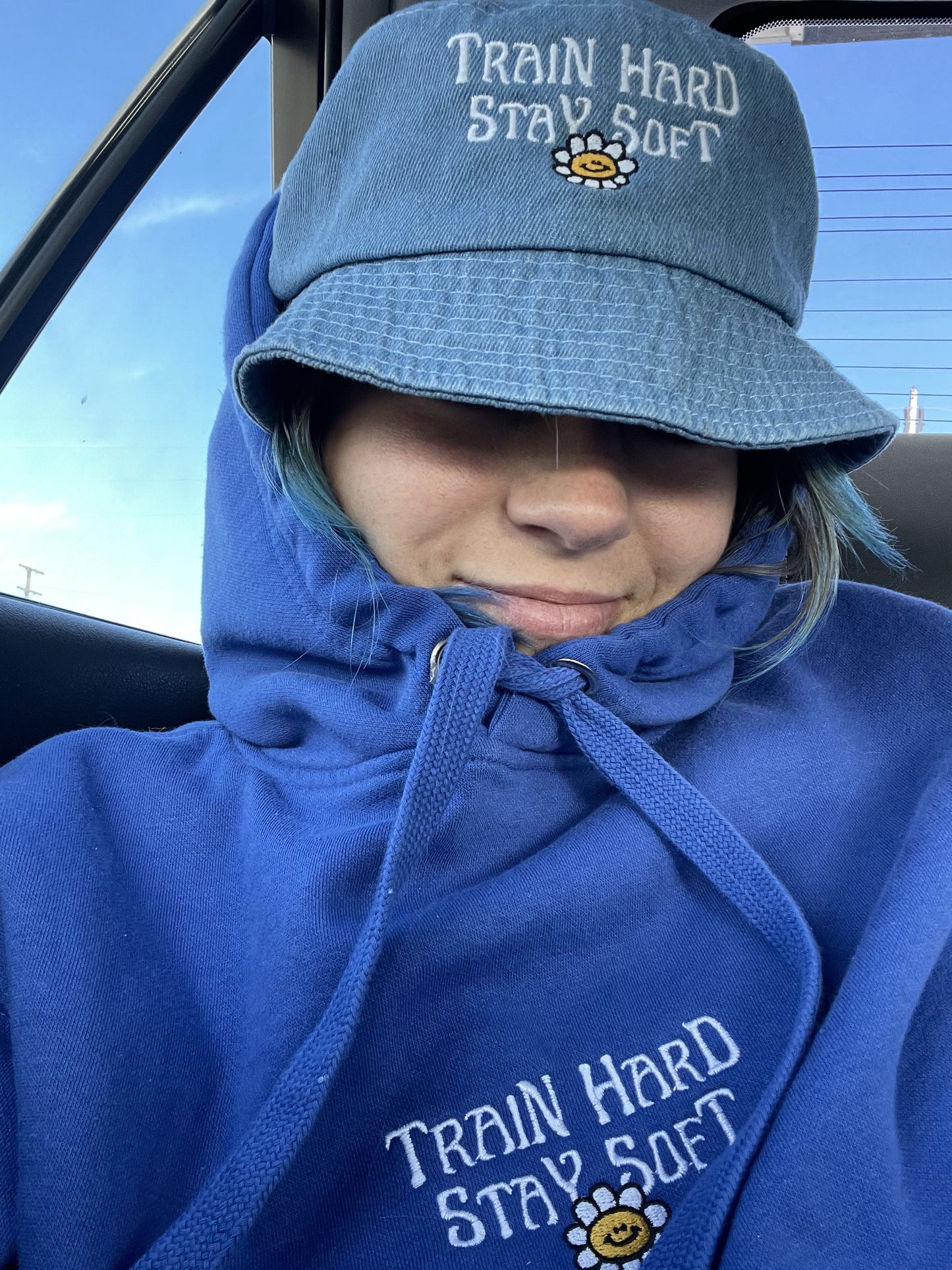 Train Hard Stay Soft - Denim BJJ Bucket Hat